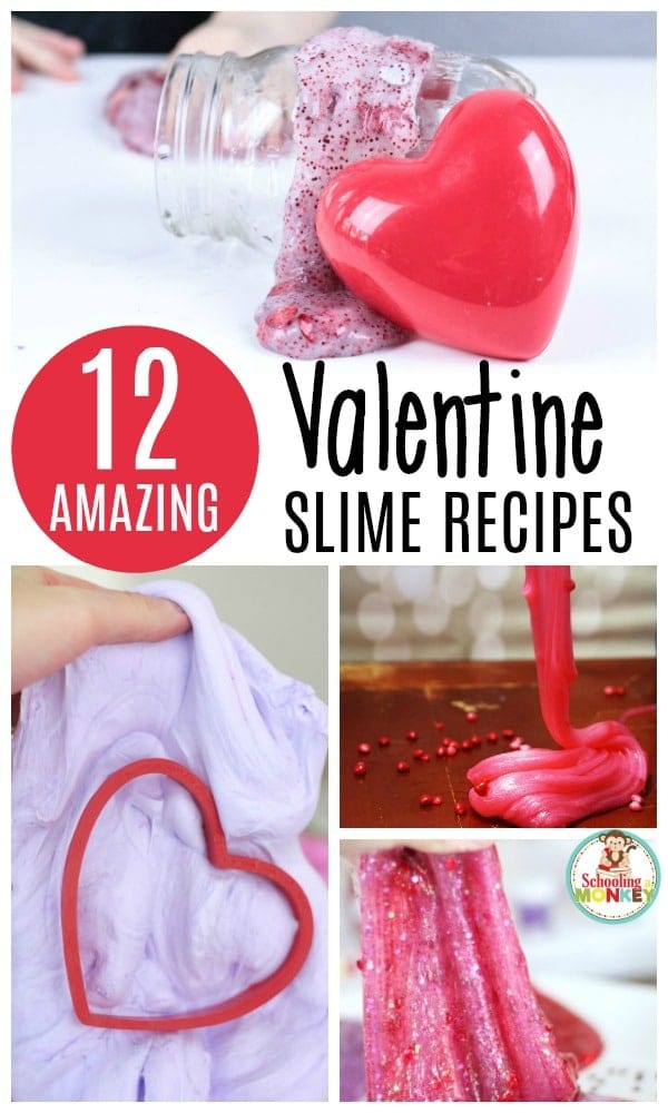 Love kids Valentines activities? You'll love this collection of the best Valentine's Day slime recipes in the world! Kids will have a blast with these Valentine sensory activities. #valentinesday #kidsactivitties #slime #stemed