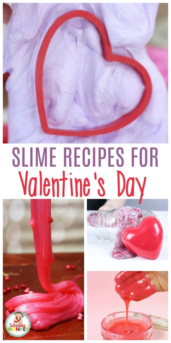 Love kids Valentines activities? You'll love this collection of the best Valentine's Day slime recipes in the world! Kids will have a blast with these Valentine sensory activities. #valentinesday #kidsactivitties #slime #stemed