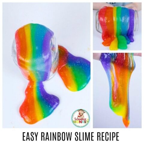 glitter rainbow slime