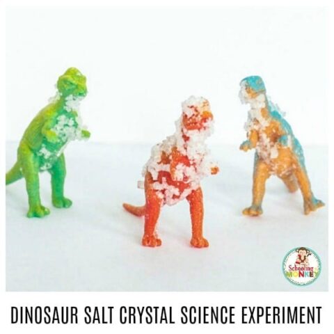salt crystal dinosaur experiment