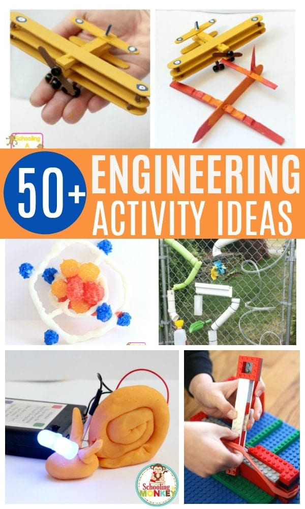 Engineering activities for kids teach a lot of useful skills, like circuits, properties of matter, physics, design, spatial awareness, and more! Kids will have a blast with these engineering activity ideas and engineering for kids has never been so fun! #engineering #engineeringactivities #stemed #stemactivities