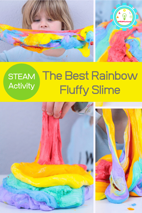 rainbow fluffy slime