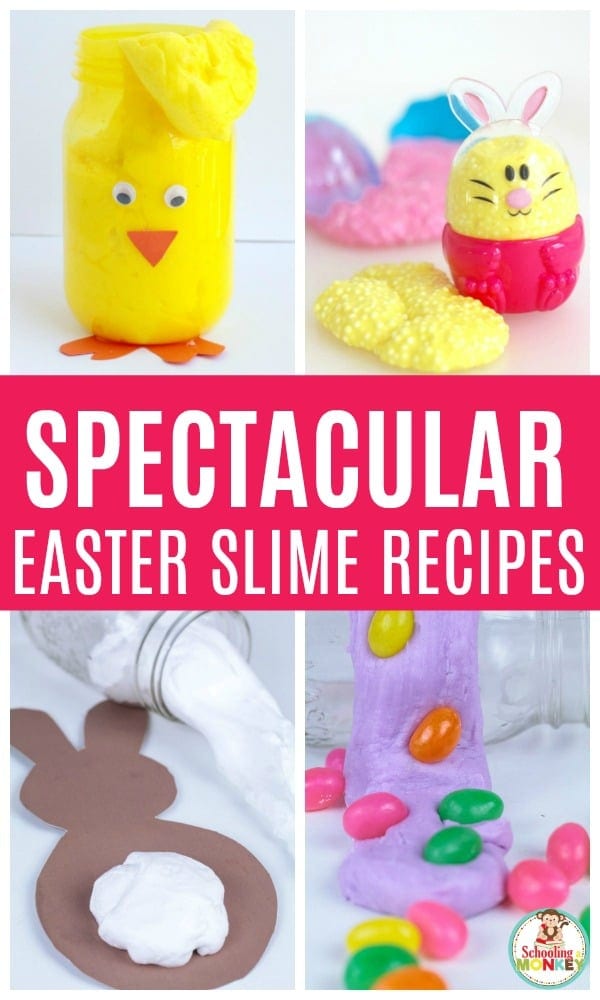Easter slime recipes are tons of fun to make. These slime recipes for Easter are perfect to make at home or in the classroom. How to make Easter slime and recipes for Easter slime are right at your fingertips! How to make slime for Easter is easier than you think!