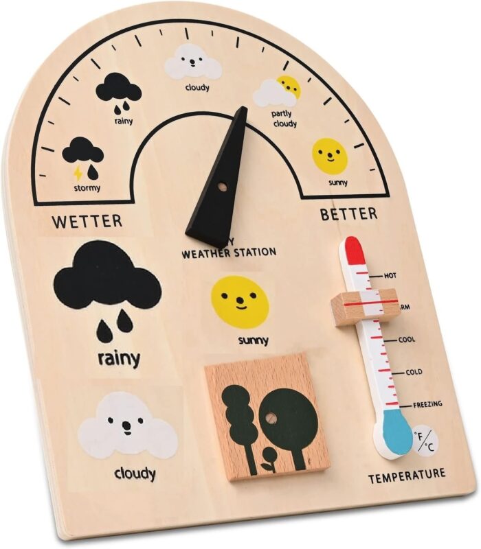 wooden weather station