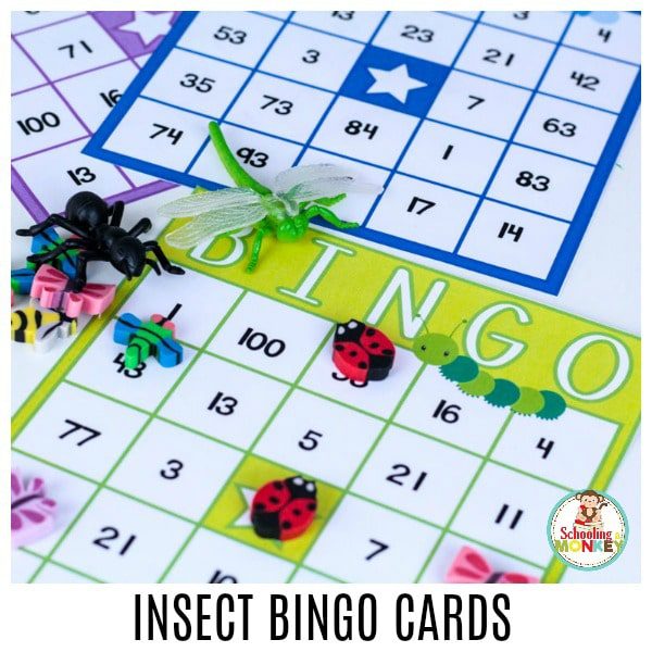 Teaching an early learning theme with bugs? Bug theme activities are so much fun! Make math more fun with these bug theme bingo cards. Bug bingo cards are so much fun, and make playing bingo fun and educational.