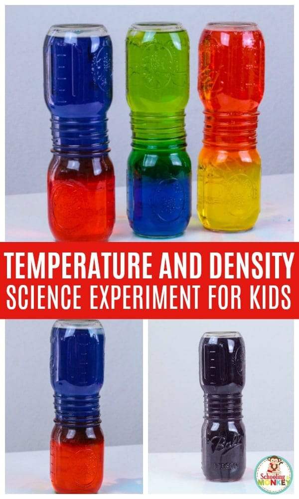 Learn about water density, energy, how molecules work, and more in this super fun and easy hot and cold water density science experiment! Kids will be delighted with how fun it is, and the bright colors will many any kid interested in science! It's the perfect STEM activity for the classroom or home. #science #stem #stemed #scienceclass #scienceexperiment #elementary #kidsactivities #learningactivities #teachingideas
