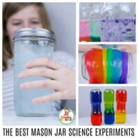 What can you do in a jar? Quite a lot! These mason jar science experiments are so much fun, and help teach kids the basics of the scientific method and science vocabulary even if you're not a science teacher! Make learning science fun again! It's not just a jar, it's a science jar!