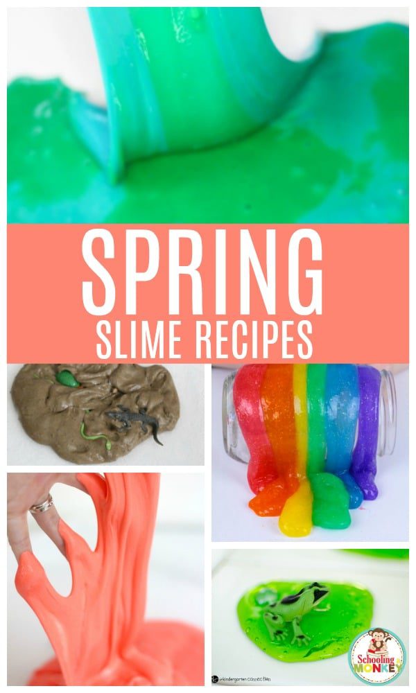 Make slime seasonal with these fun spring slime recipes! Slime for spring will help explore fun spring themes using slime! Learn with slime and have a blast with these slime recipes for spring! Kids have never had this much fun with slime before. Make slime educational! #springactivities #kidsactivities #slime #slimer