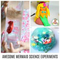 A complete list of awesome science experiments featuring mermaids. Make science fun for kids with these cool science experiments for kids! Summer science is the best science, especially when mermaids are involved! #scienceexperiments #scienceforkids #science #summeractivities #summerlearning
