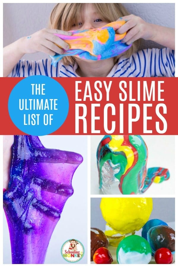 Learn how to make slime with these satisfying slime recipes! Recipes for all types of slime: fluffy slime, slime recipes without borax, cornstarch slime, and tons of fun slime ideas you can make at home!