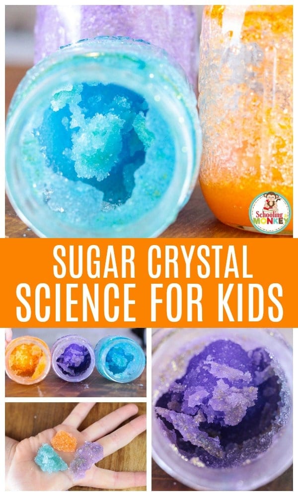 Make the galaxy sugar crystal science experiment and make fun space memories with your kids! Kids will have a blast making these space themed sugar crystals and won’t even realize they are doing a kids science experiment! Science experiments for kids have never been this fun before! #scienceexperiment #science #stem #stemed #galaxy #space #kidsactivities