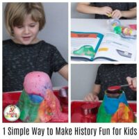 Make history fun with hands-on history! This hands-on history kit includes everything you need to recrate 9 historial events. #handsonhistory #history #activitiesforkids #handsonlearning #scienceexperiment