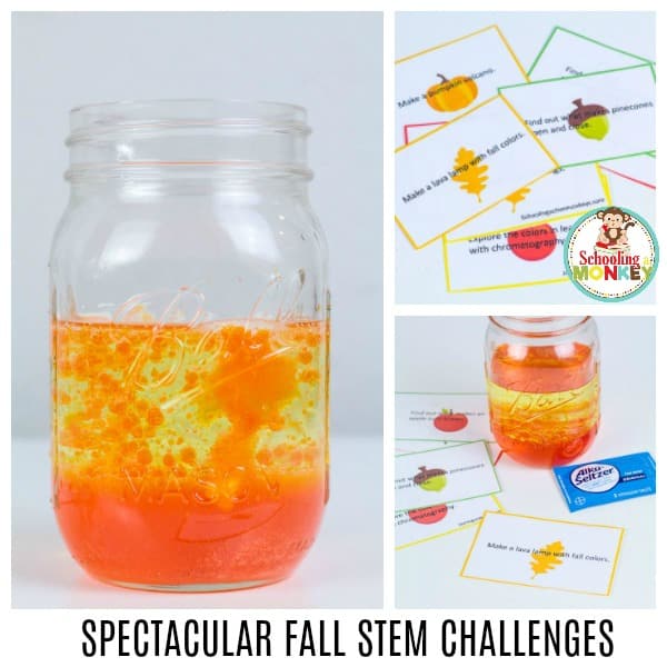 Fall is more fun with STEM activities! These easy fall STEM challenge cards are a fun way to bring seasonal fun to STEM lesson plans. #handsonlearning #stemed #stemactivities #fallactivities