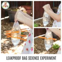 Kids will have a blast with the leakproof bag science experiment. Science on polymer chains is the perfect way to introduce chemical bond science to kids. #scienceexperiment #stemactivities #handsonlearning #scienceclass