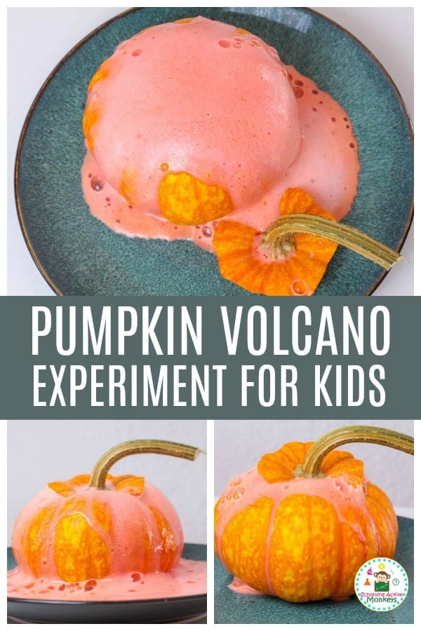 The pumpkin science volcano experiment is a fun twist on a classic experiment that wows every time! Use it in the classroom or at home for science learning and fun! #stemed #stemactivities #scienceexperiments #scienceforkids #fallactivities