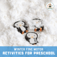 These winter fine motor activities for preschool build fine motor skills and provide a fun way to practice fine motor activities for preschool! #preschool #finemotoractivities #finemotor #preschoolactivities #winteractivities