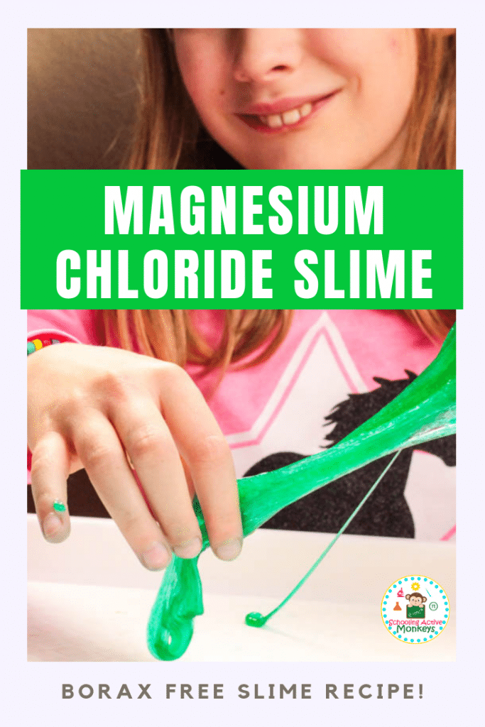 Have you made an Epson salt slime recipe before? This magnesium chloride flake version is even better! slimerecipe #slime #scienceexperiments #scienceforkids #stemed #stemactivities