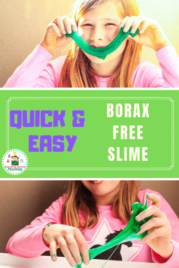 Looking for the best slime without borax or liquid starch? This recipe for magnesium chloride slime is the ultimate alternative slime recipe! #slimerecipe #slime #scienceexperiments #scienceforkids #stemed #stemactivities