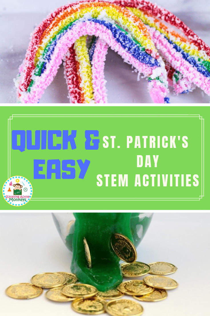 St. Patrick's Day crafts are not the only activity you can do this March! Bring some STEM to the holiday with these hands on St. Patrick's Day STEM activities for kids! St. Pactrick’s Day STEAM has never been this fun! #stemactivities #steamactivities #stemed #stpatricksday #stpatricksdayactivities