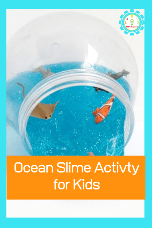 Learn how to make clear blue slime with this fun ocean slime recipe made with blue glitter slime. Kids will have a blast making it at home!