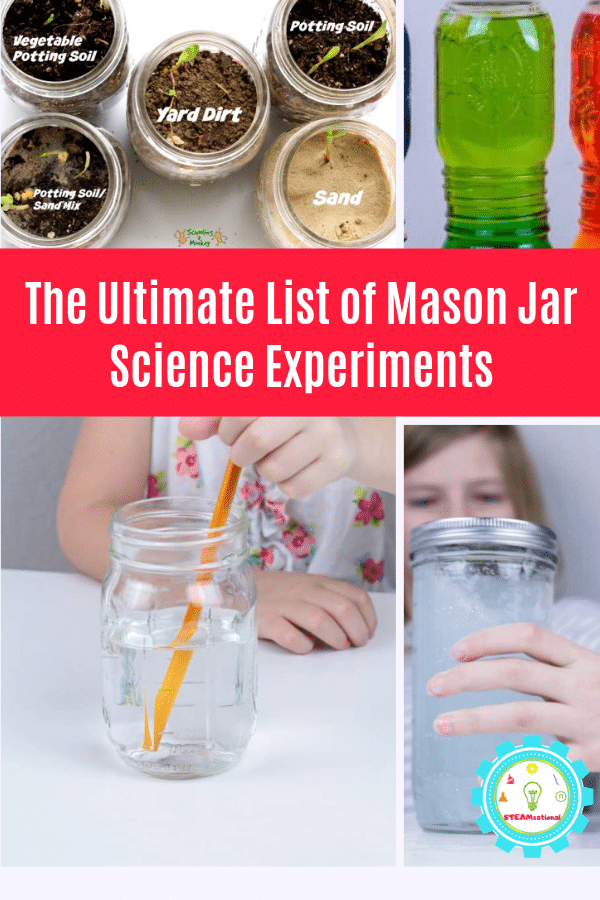 Jars are a surprisingly powerful learning tool. In this list, you'll find a collection of STEM activities and science experiments in a jar! #teachingstem #stemactivities #stemed #stem #steamactivities #scienceteacher #science