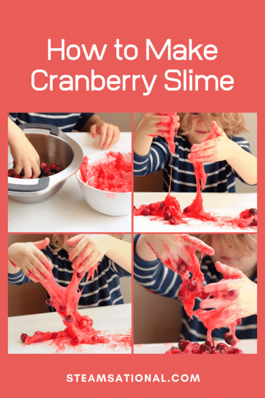 If you love Thanksgiving and cranberries, don't miss this fun Thanksgiving slime! This taste-safe cranberry slime is so easy to make!