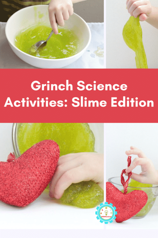 Looking for Christmas activity ideas to go along with How the Grinch Stole Christmas? Make this The Grinch slime recipe!