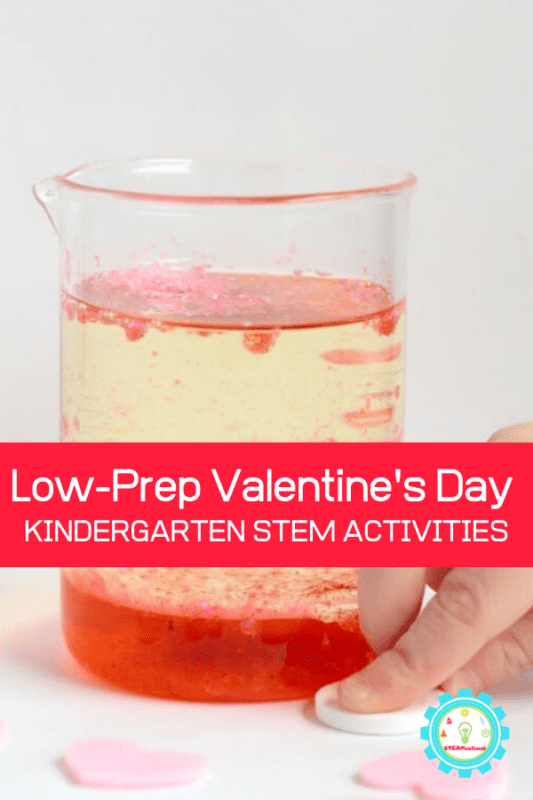 low prep kindergarten valentine stem activities