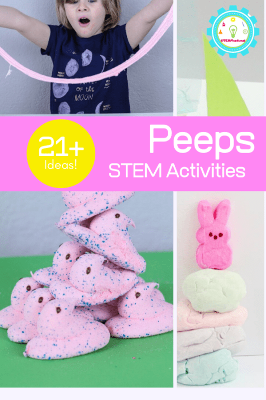 You may not love eating Peeps, but they are soon to become one of your most favorite science tools! Peeps STEM activities will delight all kids!