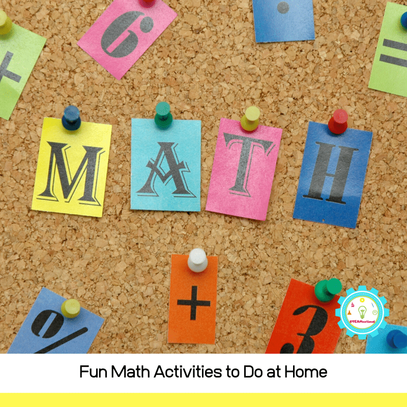Math isn't the most fun subject to do at home, but there are also a lot of fun ways to make math more interesting! Try these at home math activities and keep learning fun while you are stuck at home!