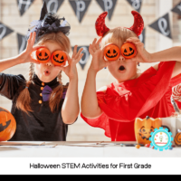 Halloween STEM activities for 1st grade are a fun way for 1st graders to explore science, technology, engineering, and math during Halloween!