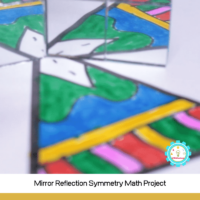 If you're looking for a fun way to help kids learn symmetry in a fun way and learn a bit about math at the same time, then this mirror reflection symmetry math project is for you!