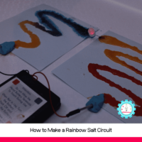 With this rainbow salt circuit engineering activity, kids will have a blast learning about how electricity works!