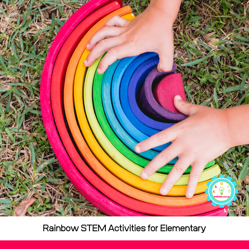 Rainbow STEM activities are the perfect way to bring a bit of color into the STEM classroom and a welcome addition to creative STEM activities. Try these rainbow STEM challenges with your classroom or kids at home this year!