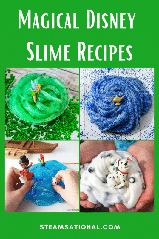 Make these Disney Inspired Slime Recipes with your kids to add a bit of magic to your day!