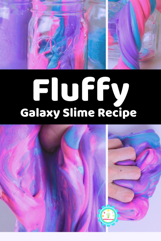 Learn how to make fluffy galaxy slime. It's so easy!