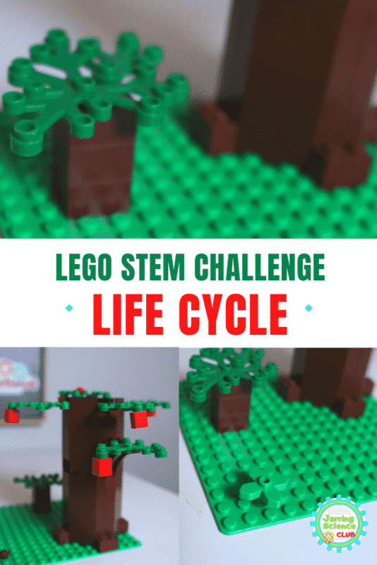 An Earth Day LEGO challenge making a LEGO tree life cycle is the perfect activity to go along with any Earth Day lesson!