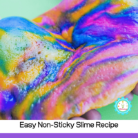 The only mess free slime recipe that works. Non-sticky slime with just 3 ingredients and perfect for newbies!