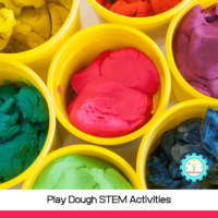 If your kids love play dough, they will love these play dough STEM activities. 15 easy play dough STEM challenges for science, technology, engineering, and math!
