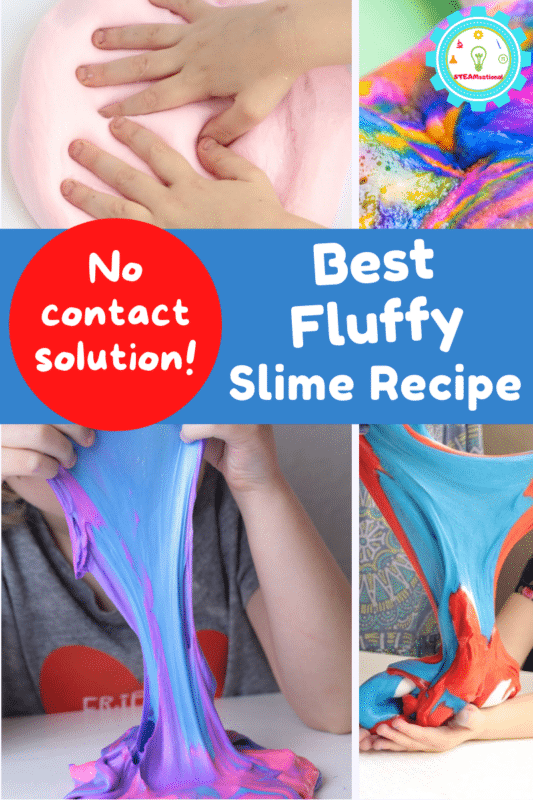 The ultimate Fluffy Slime without Contact Solution Recipe! This fluffy slime recipe has only 3 ingredients!