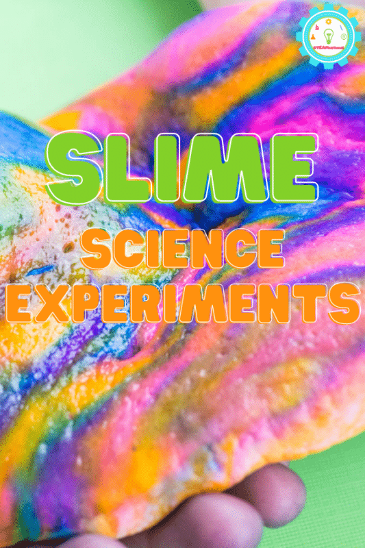 One of my favorite things to do in the science classroom is to take something that a child loves (in this case, slime) and then explore the science behind it.  You can do just that with these slime science experiments!