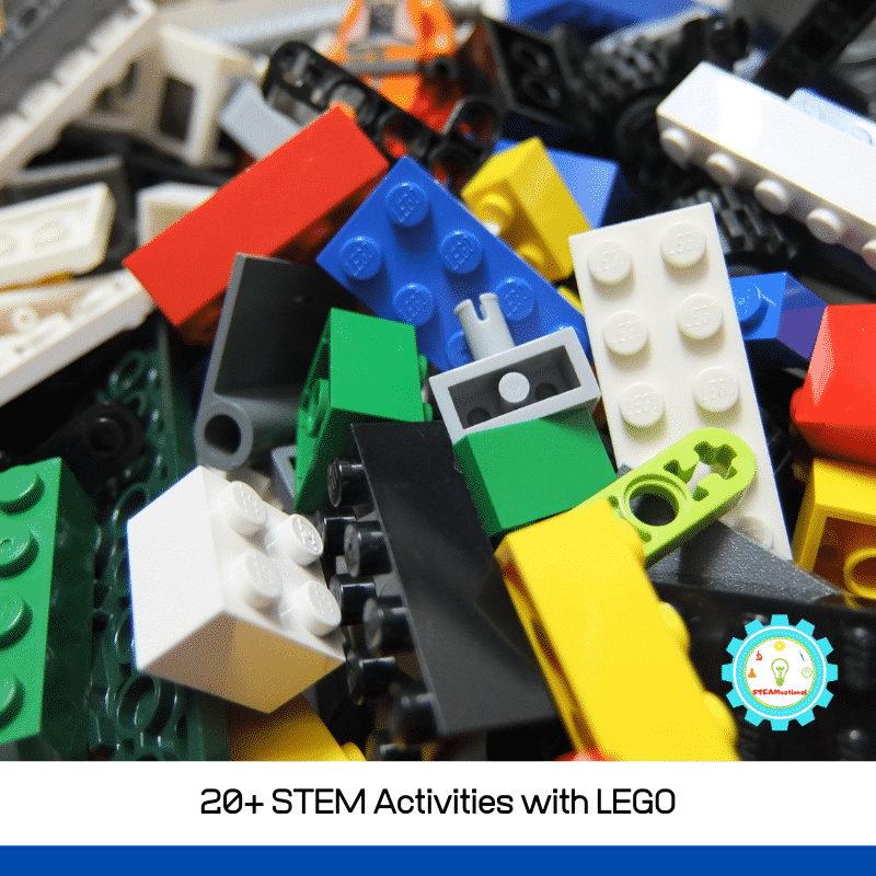 These aren't STEM activities with LEGOs, but they are actually STEM activities with LEGO bricks!