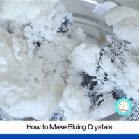 Follow along with these directions to learn how to grow bluing and ammonia crystals! This crystal garden science experiment is so beautiful and kids love doing it over and over!