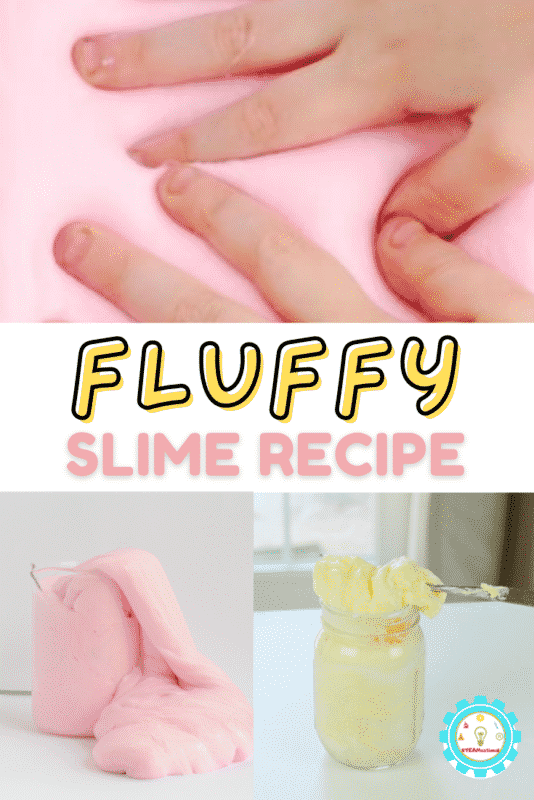 Learn how to make fluffy slime with contact solution using this easy slime recipe! 3 ingredients and you'll have a low-mess slime in minutes!