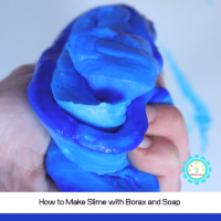 How to make slime with borax and soap! Adding soap to borax slime gives it a unique texture that is fun to play with! Easy slime recipe!