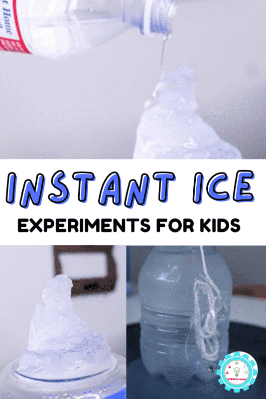 If you love ice, you'll love these instant ice experiments! They are a fun way to bring science out of the freezer and into the classroom or your kitchen!