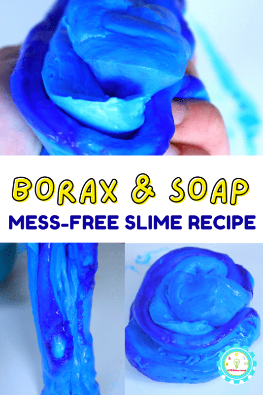 This tutorial for borax and soap slime is so, so easy! Scroll to the end of the post to get the step-by-step directions but first, learn a little bit about what soap does to slime!