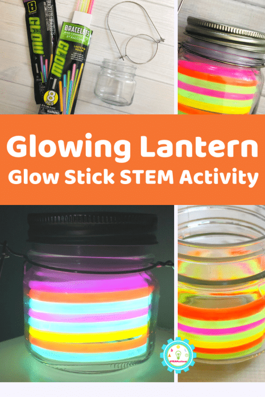 Want a fun glow stick STEM activity to go along with your summer STEM activities? Make a glowing lantern to add to your list of glow in the dark science experiments!