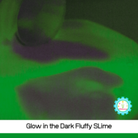 Learn how to make glow in the dark fluffy slime! It's as easy as 1,2,3!