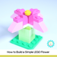 Make a simple LEGO flower! Step by step directions and a LEGO flower video make it easy!